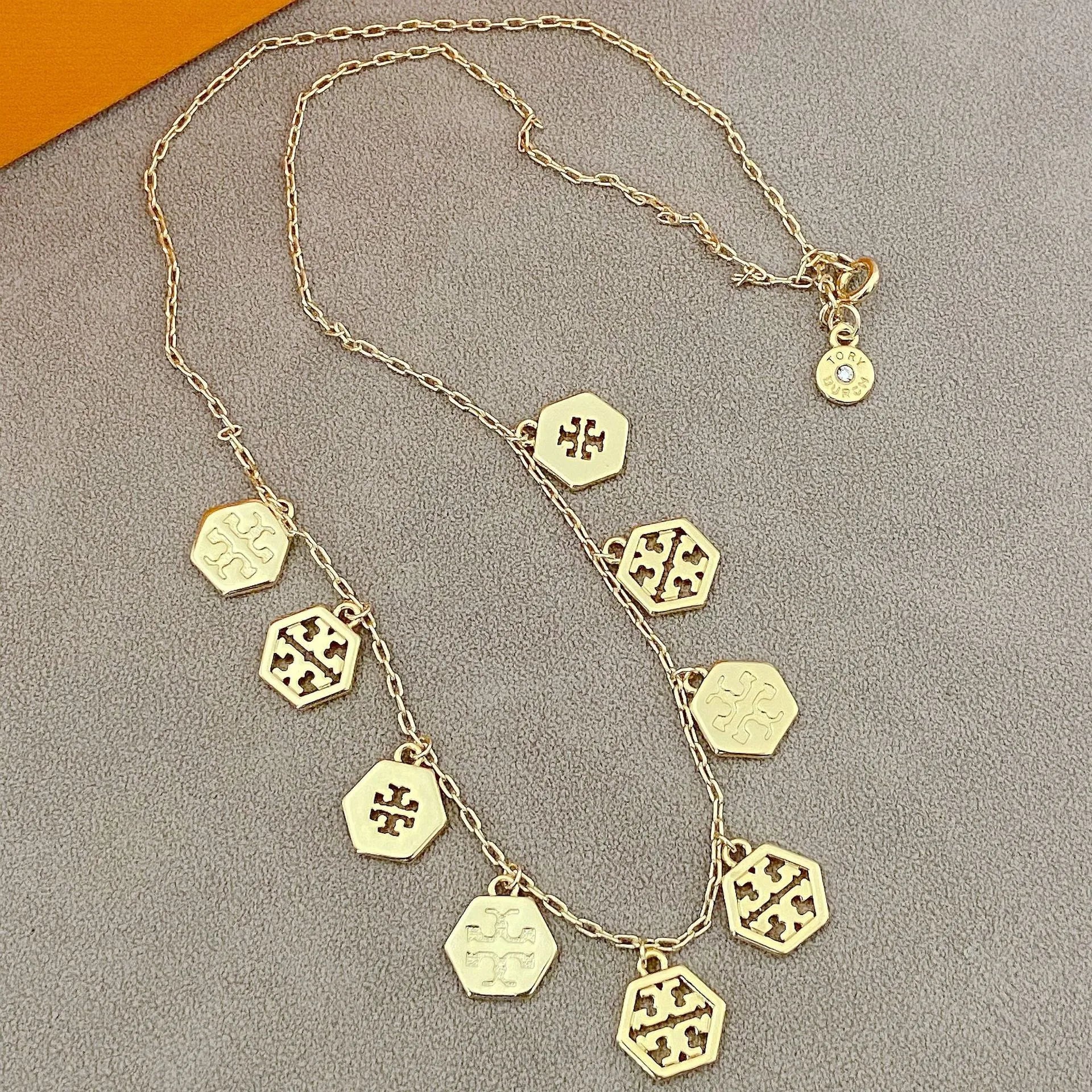 T-Luxe Hexagon Halo Choker Necklace