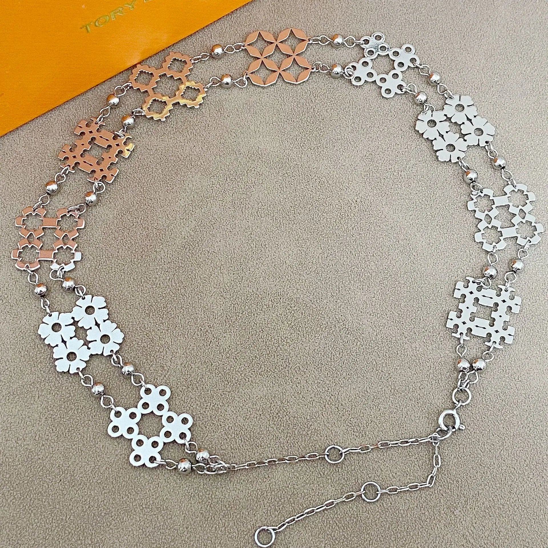 T-Luxe Monogram Meadow Filigree Necklace