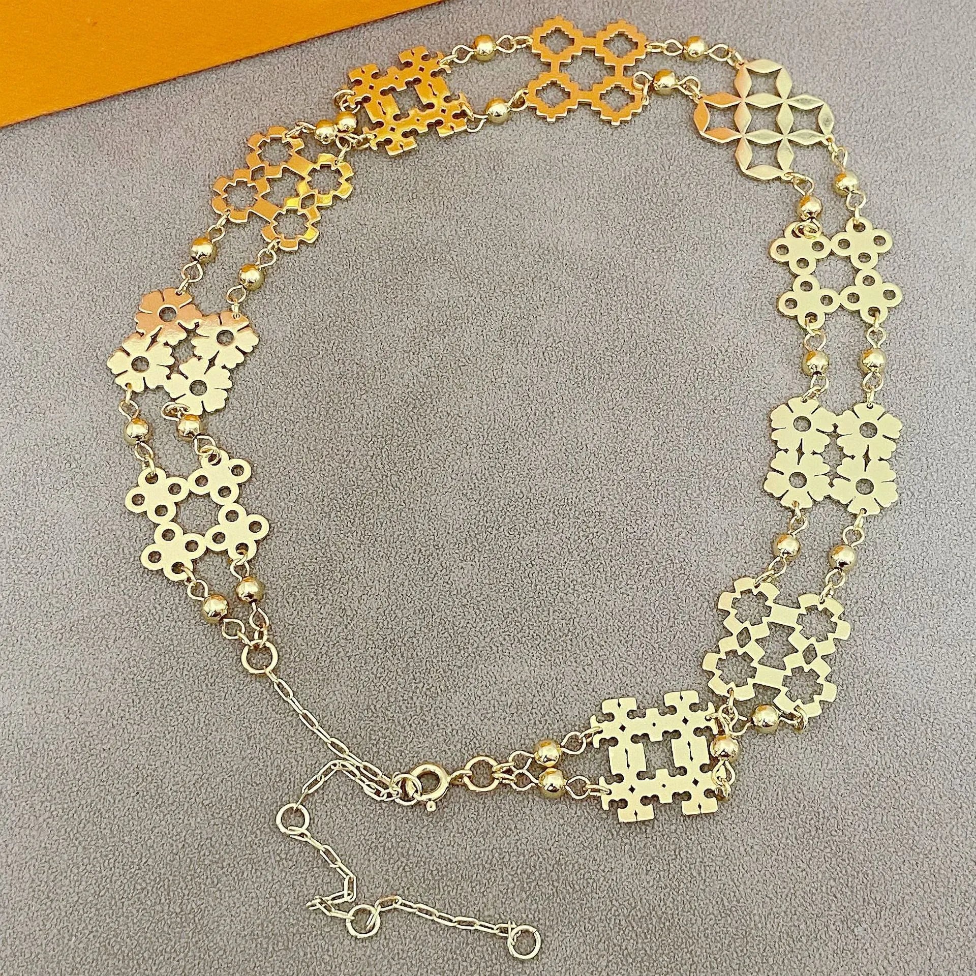 T-Luxe Monogram Meadow Filigree Necklace