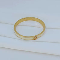 T-Luxe Gilded Enamel Hinge Cuff Bracelet