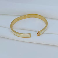 T-Luxe Gilded Enamel Hinge Cuff Bracelet