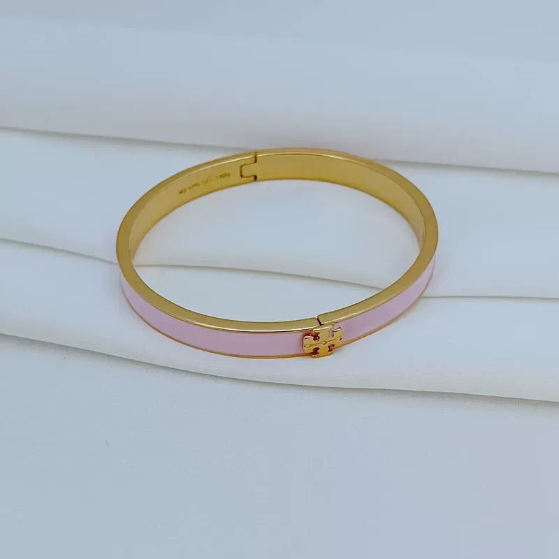 T-Luxe Gilded Enamel Hinge Cuff Bracelet