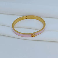 T-Luxe Gilded Enamel Hinge Cuff Bracelet