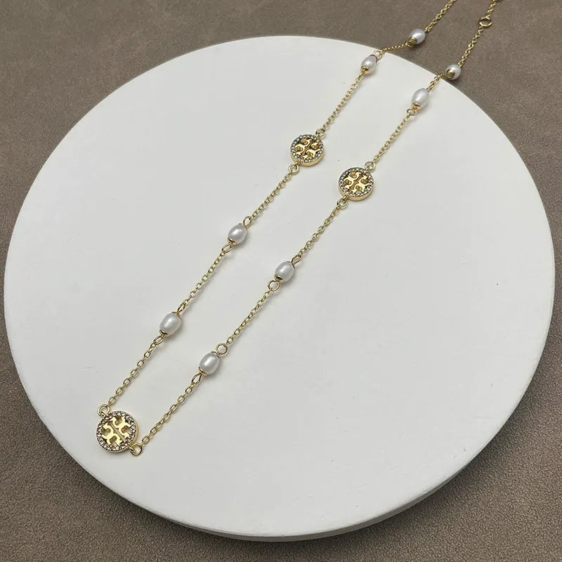 T-Luxe Pearl Station Necklace