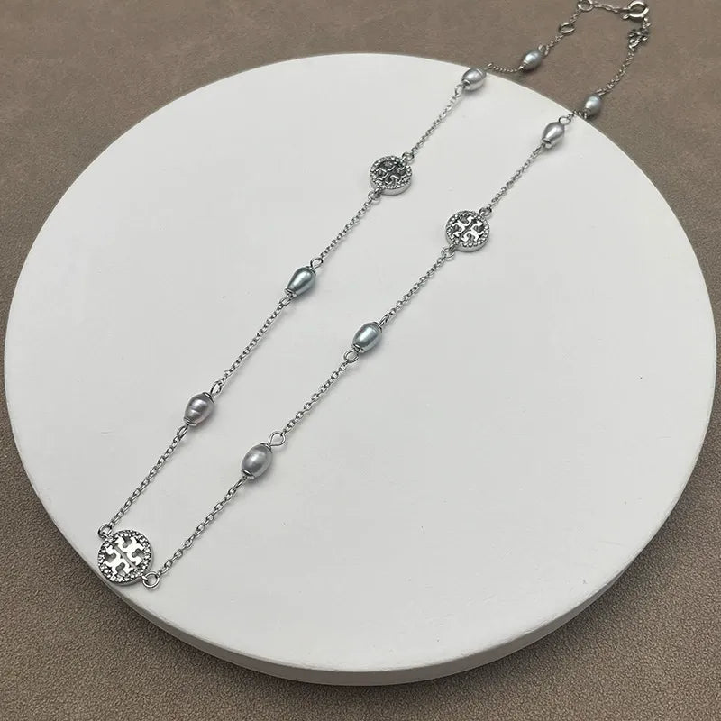 T-Luxe Pearl Station Necklace