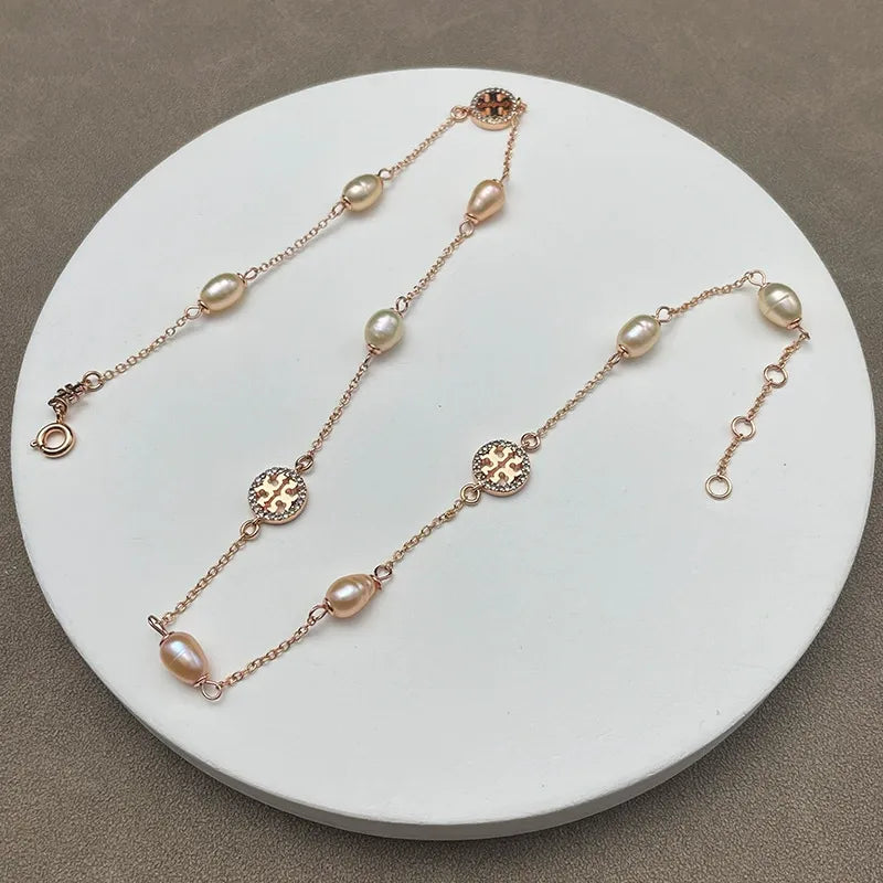 T-Luxe Pearl Station Necklace