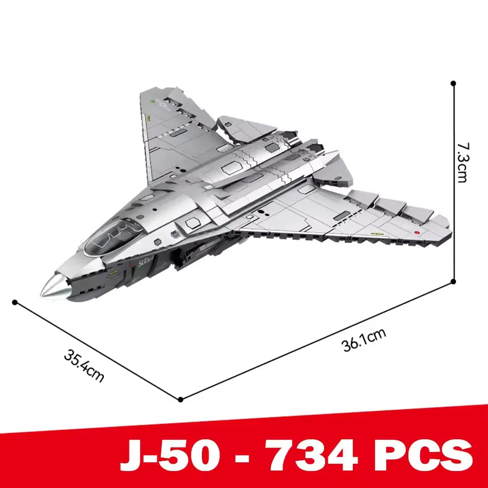 Sembo 202280 J-50 Fighter Jet Blocks (735 Pcs)