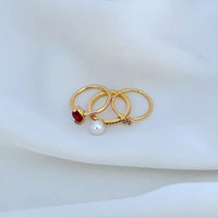 KS Scarlet Bloom Stacking Ring (Set of 3)