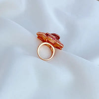 KS Crimson Bloom Cocktail Ring