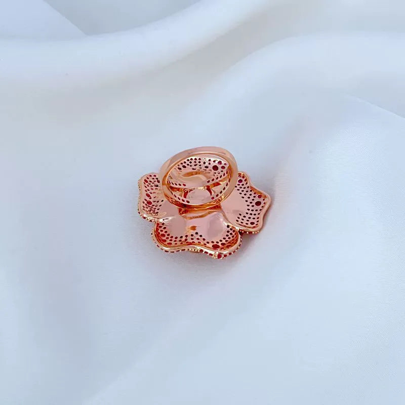 KS Crimson Bloom Cocktail Ring