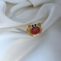 KS Scarlet Marina Crab Ring