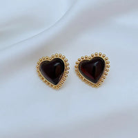 T-Luxe Sweetheart Cabochon Earrings