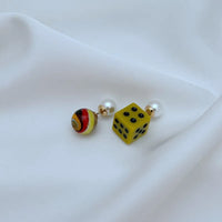 T-Luxe Charmed Fortune Front-Back Earrings