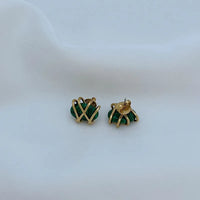 T-Luxe Malachite Meridian Stud Earrings