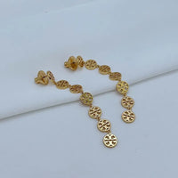 T-Luxe Monogram Cascade Drop Earrings