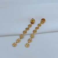 T-Luxe Monogram Cascade Drop Earrings