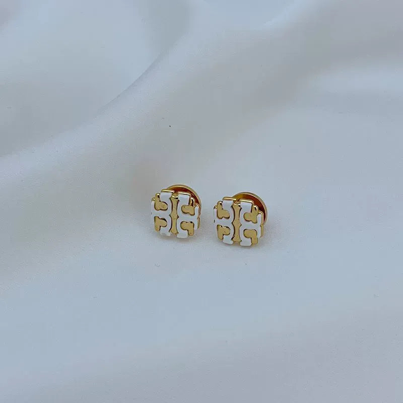 T-Luxe Chroma Emblem Stud Earrings