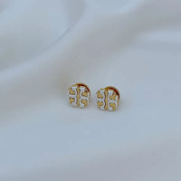 T-Luxe Chroma Emblem Stud Earrings