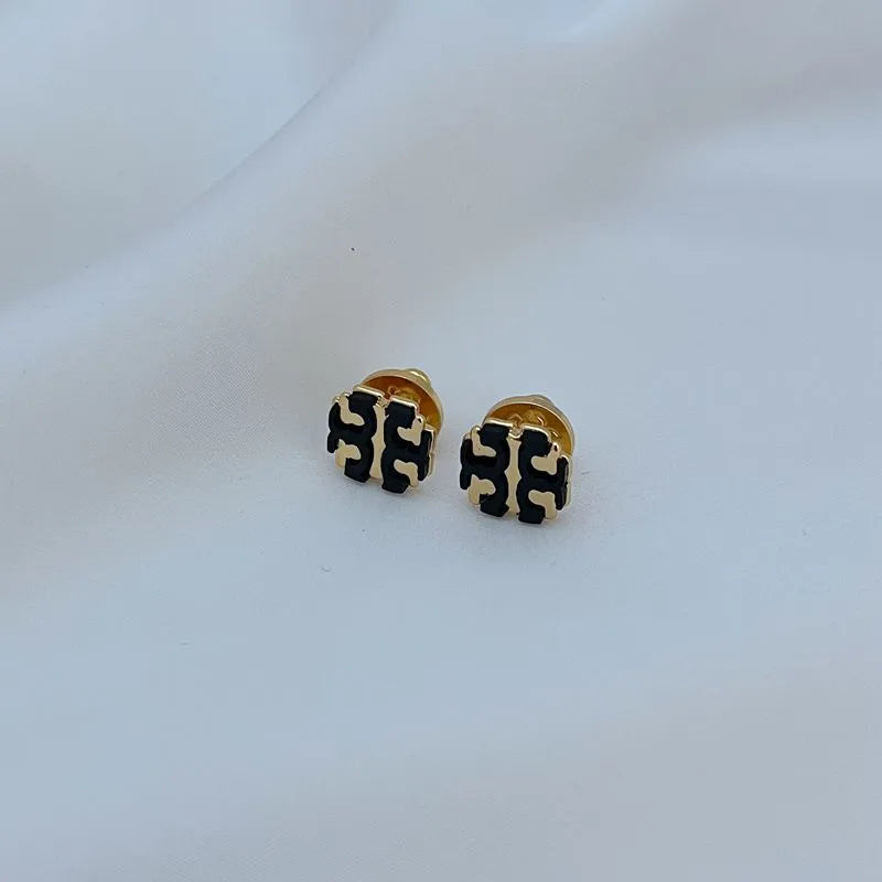 T-Luxe Chroma Emblem Stud Earrings