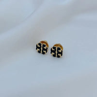 T-Luxe Chroma Emblem Stud Earrings