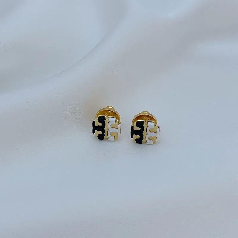 T-Luxe Chroma Emblem Stud Earrings