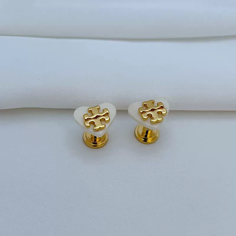 T-Luxe Amour Emblem Stud Earrings