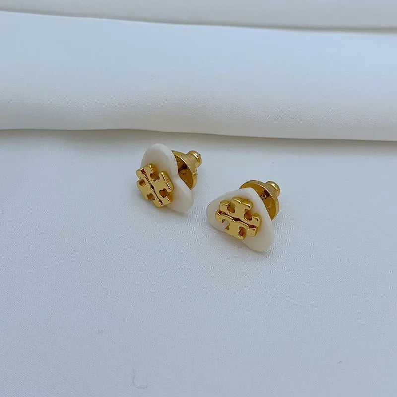 T-Luxe Amour Emblem Stud Earrings