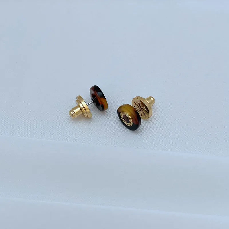 T-Luxe Tortoise Halo Stud Earrings