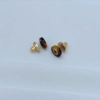 T-Luxe Tortoise Halo Stud Earrings