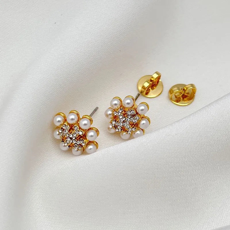 T-Luxe Aura Pearl Crest Stud Earrings