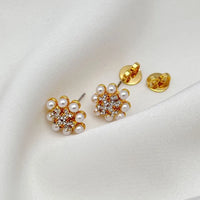 T-Luxe Aura Pearl Crest Stud Earrings