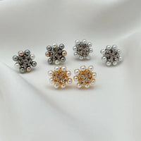 T-Luxe Aura Pearl Crest Stud Earrings