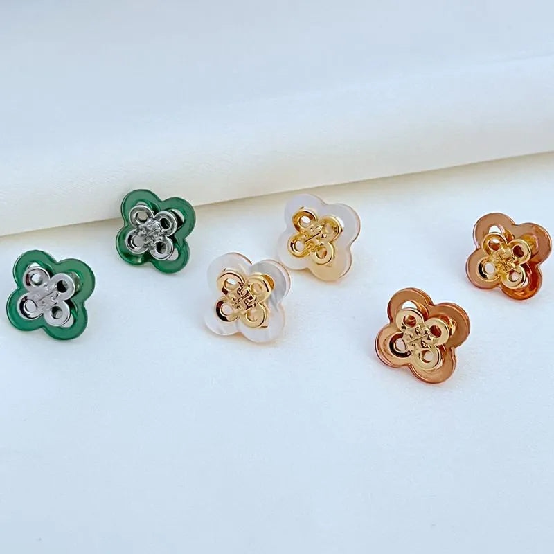 T-Luxe Clover Blossom Stud Earrings