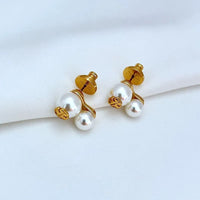 T-Luxe Pearl Cascade Jacket Stud Earrings