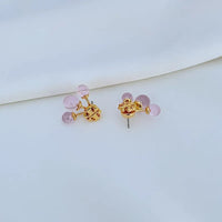 T-Luxe Lavender Dew Orbit Stud Earrings