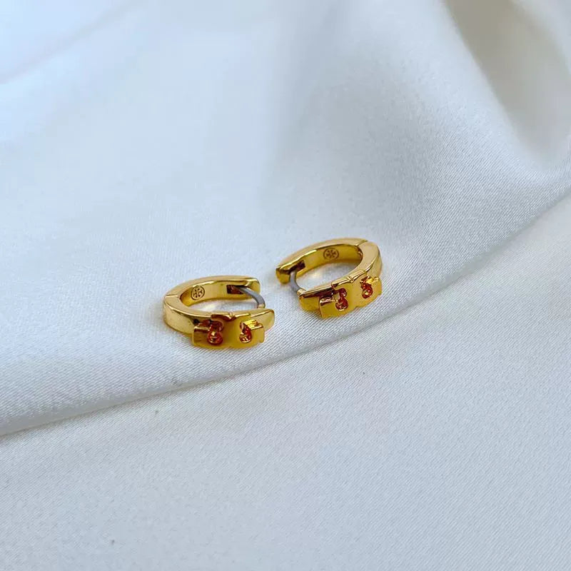 T-Luxe Aura Crest Huggie Hoop Earrings