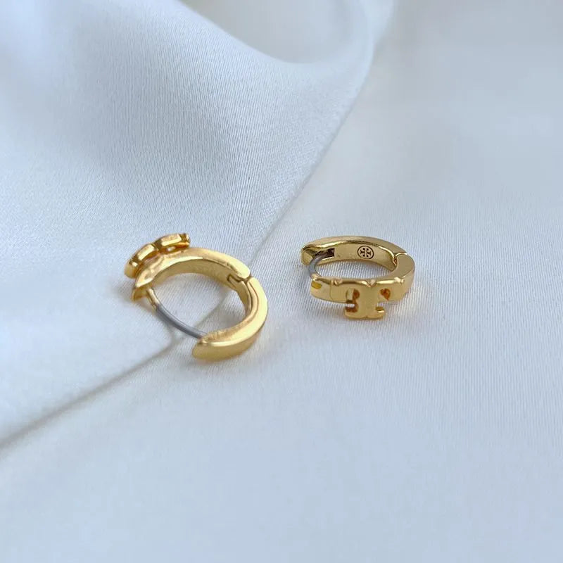 T-Luxe Aura Crest Huggie Hoop Earrings