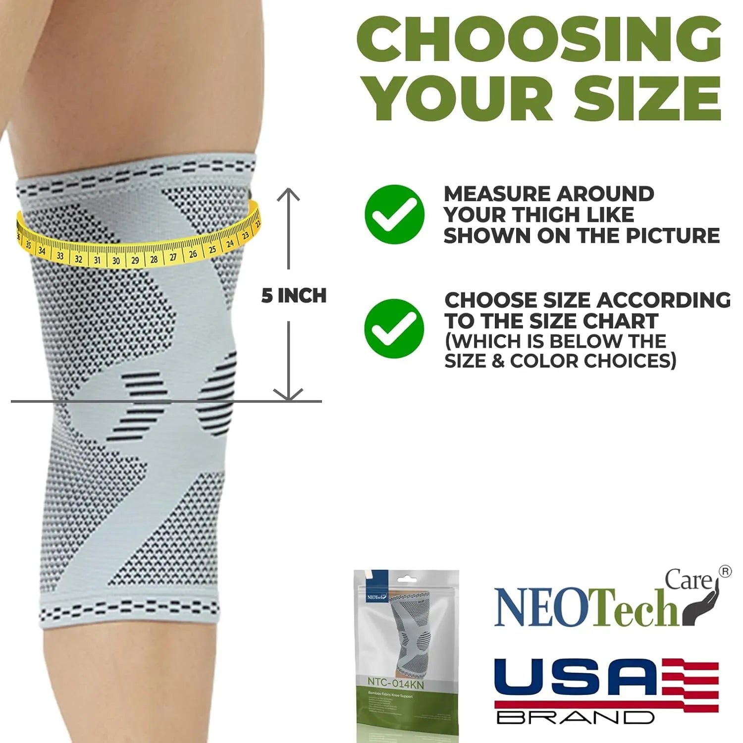 Bamboo Flex Compression Knee Support Sleeve