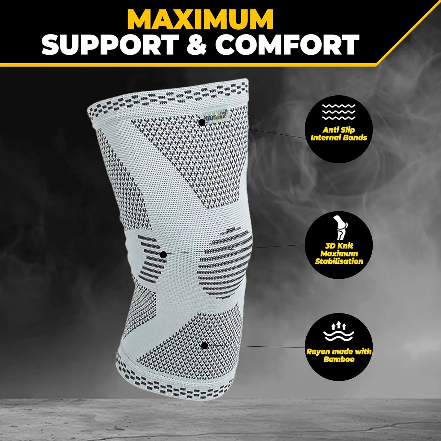 Bamboo Flex Compression Knee Support Sleeve