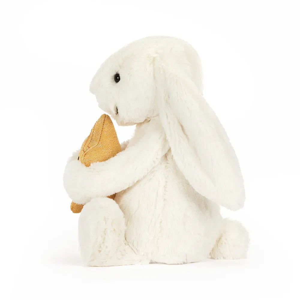 JC Bashful Cream Bunny With Star Plush (23 cm)