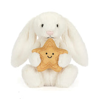 JC Bashful Cream Bunny With Star Plush (23 cm)
