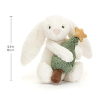 JC Bashful Bunny with Christmas Tree Plush (15 cm)