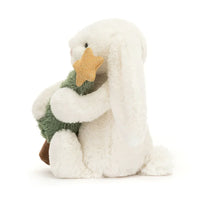JC Bashful Bunny with Christmas Tree Plush (15 cm)