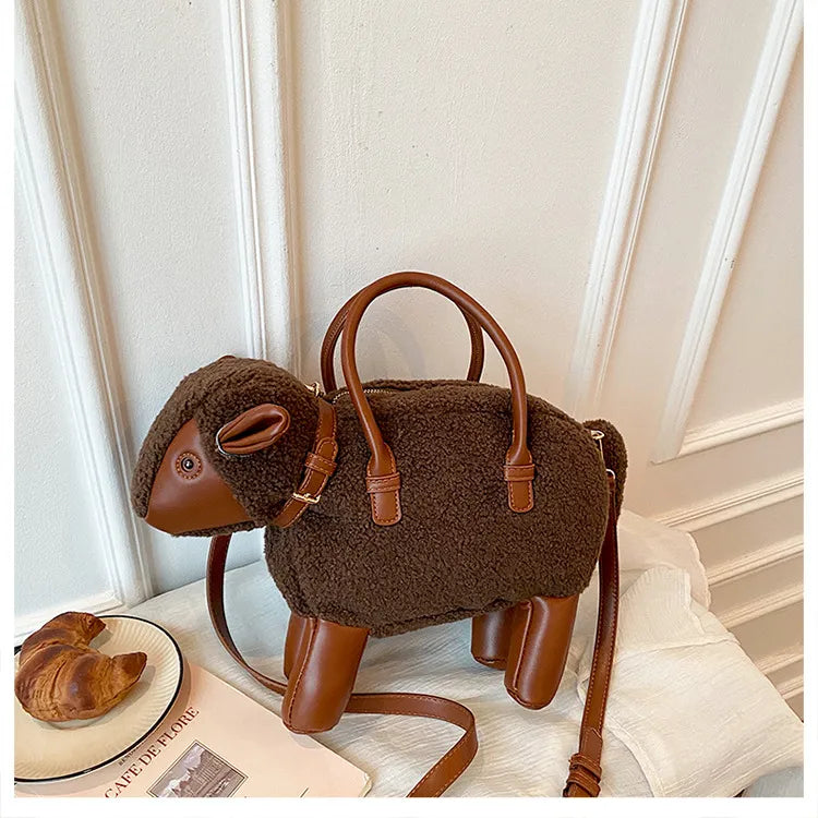Shearling Sweetie Satchel Handbag