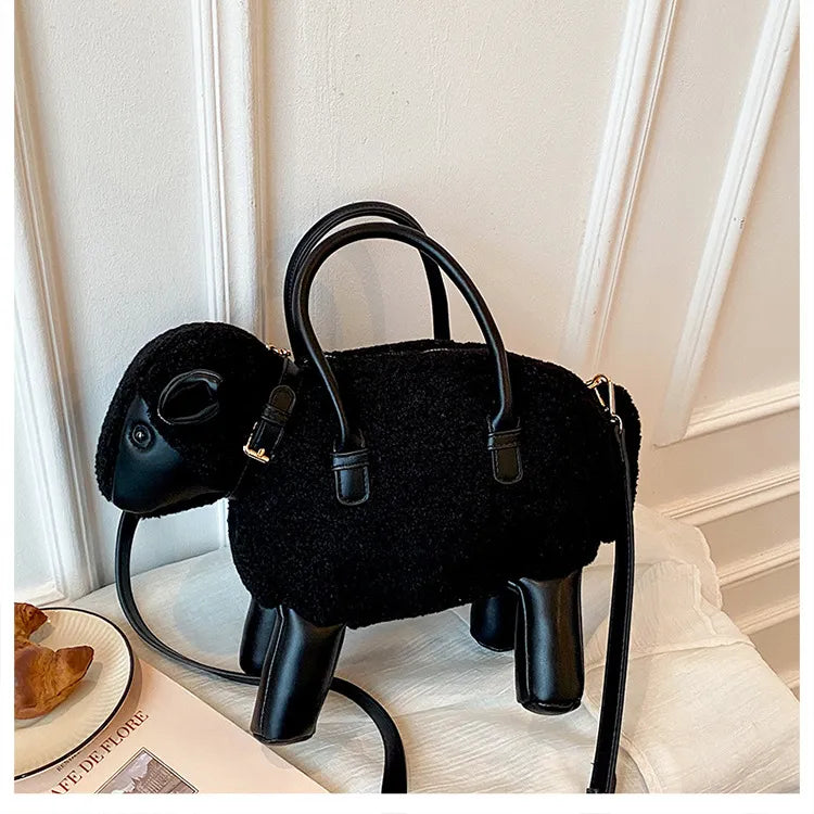 Shearling Sweetie Satchel Handbag