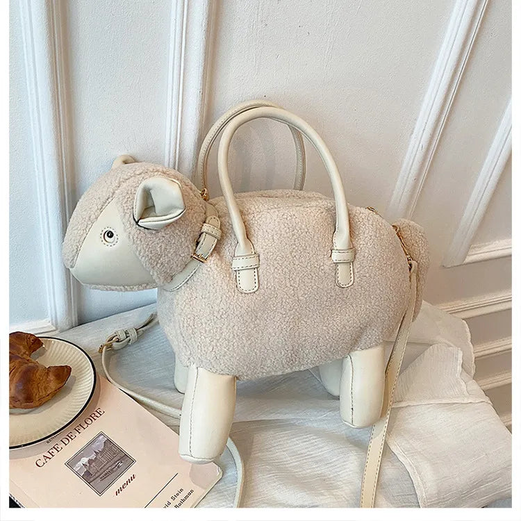 Shearling Sweetie Satchel Handbag
