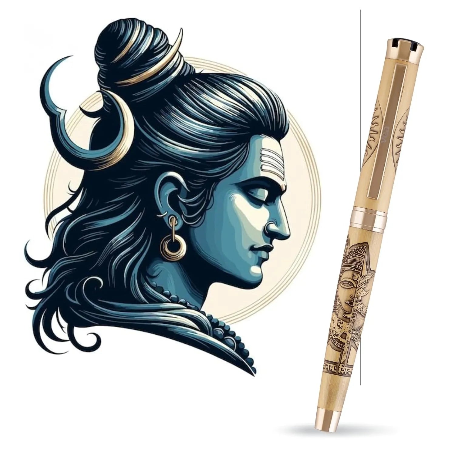 Mahadev Divine Brass Rollerball Pen