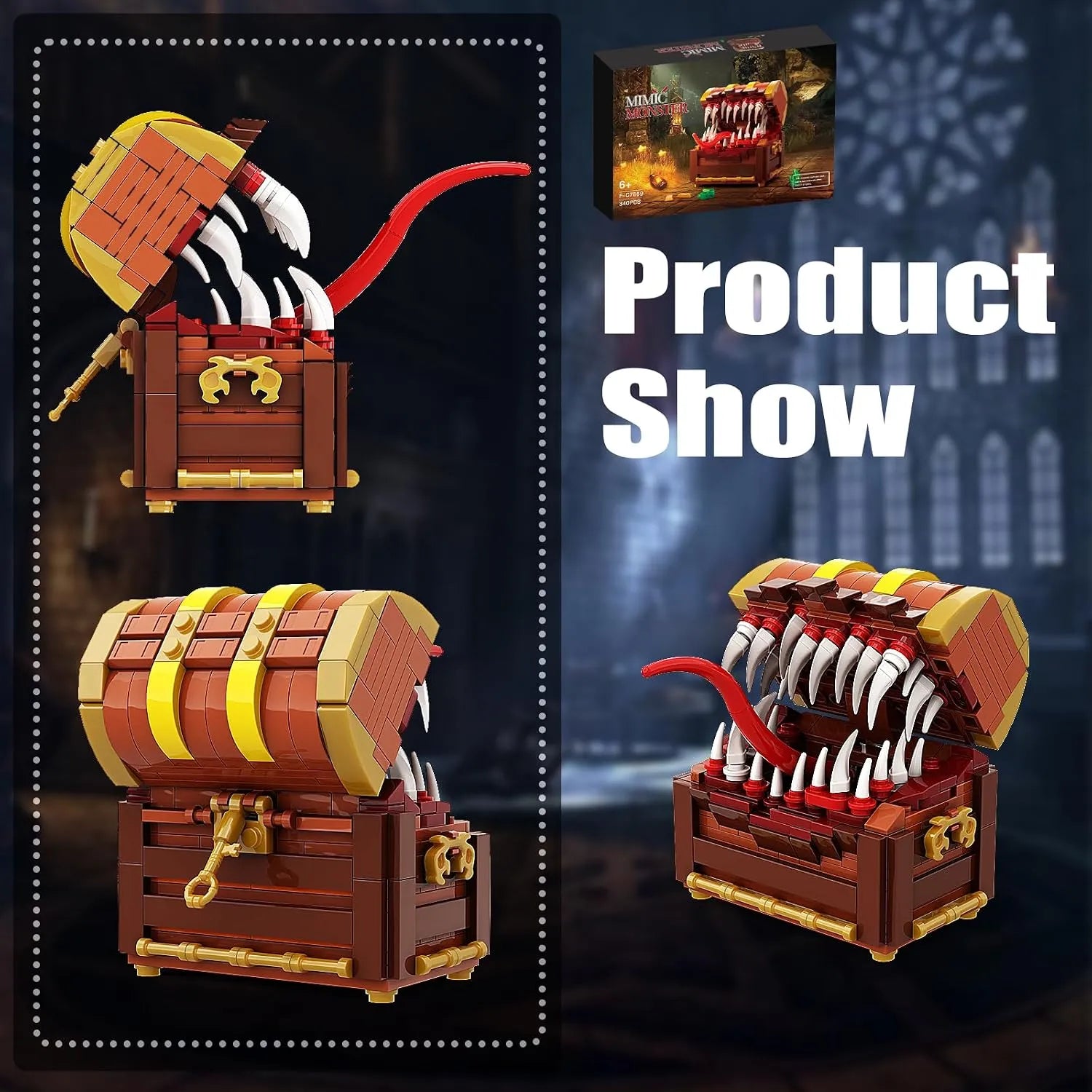 Mimic Monster Building Blocks Kit (340 Pcs)