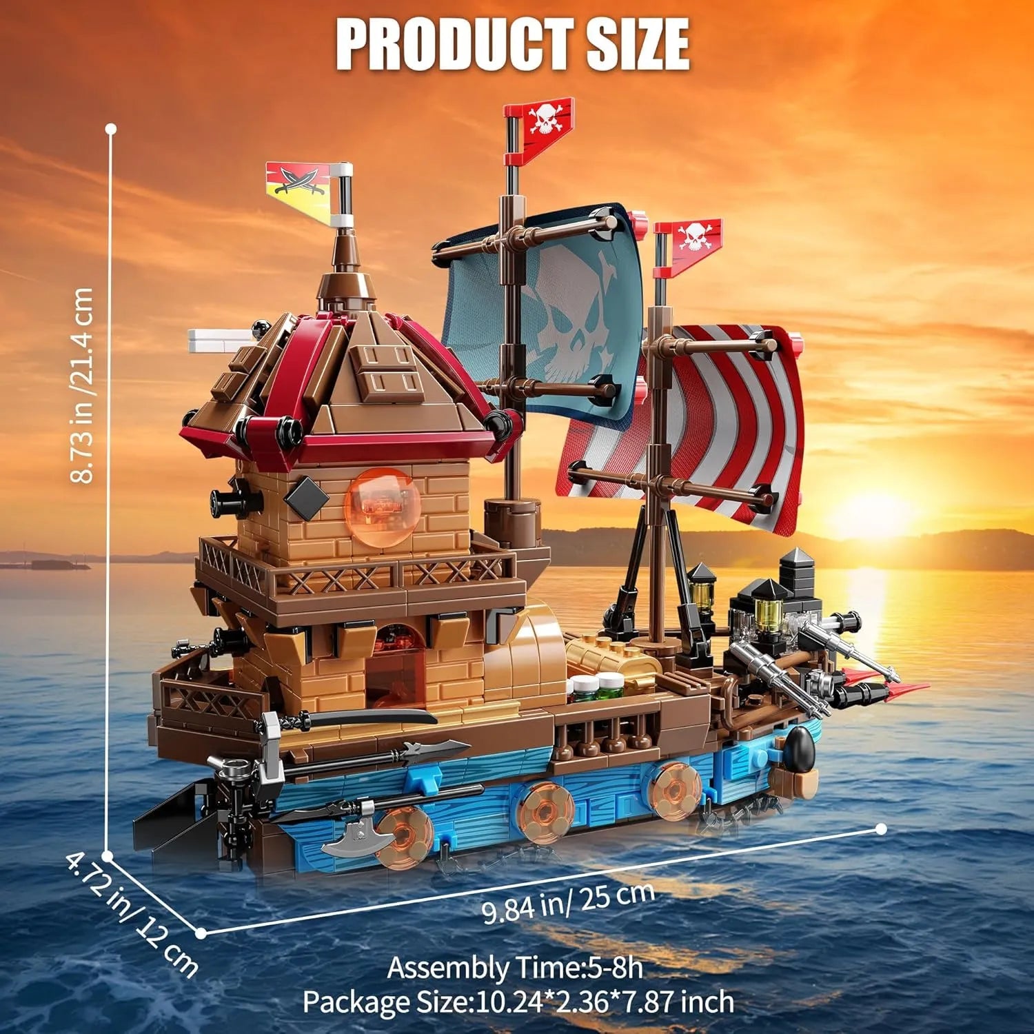 Corsair Pirate Ship Building Blocks (916 Pcs)