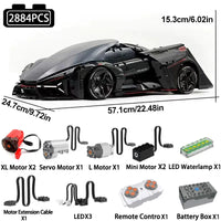 Raceforge Stealth Hypercar Building Blocks (2884 Pcs)